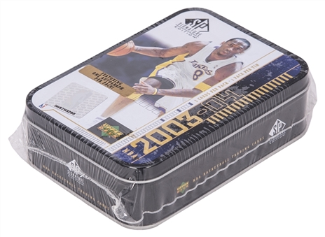 2003-04 Upper Deck SP Signature Edition Factory Sealed Tin Hobby Box (1 Pack) - Possible Lebron James Rookie Card!